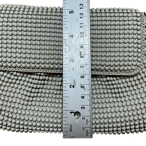 ANTHROPOLOGIE FIONA Rare Beaded Evening Bag Chain Strap Crossbody or Clutch - Picture 11 of 12